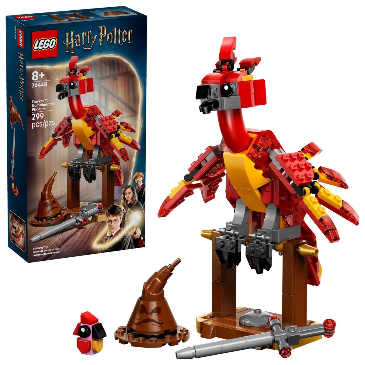 LEGO Toys & Games LEGO Harry Potter Fawkes: Dumbledore's Phoenix, 76448, Ages 8+, 299 Pieces 673419403818