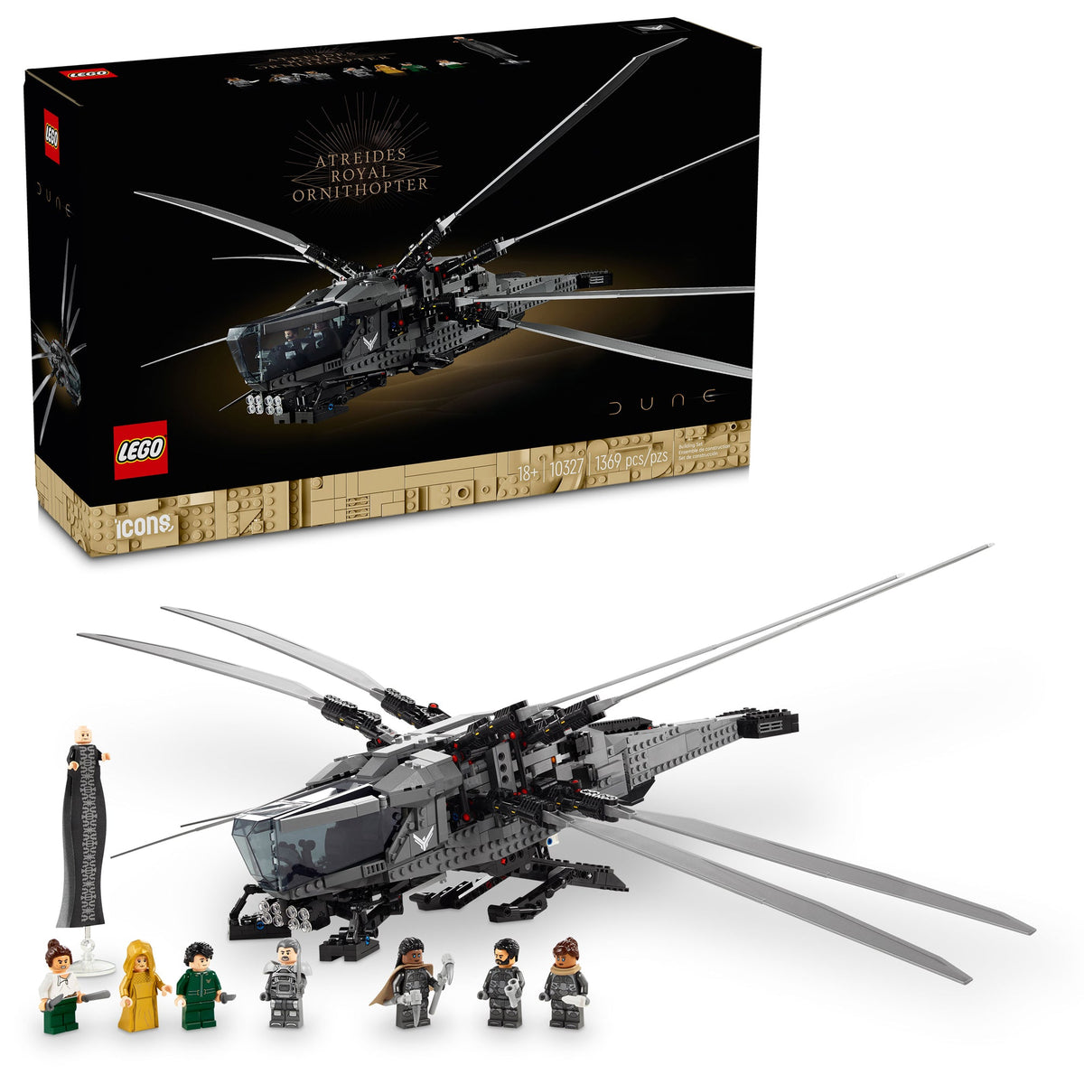 LEGO Toys & Games LEGO Icons Dune Atreides Royal Ornithopter, 10327, Ages 18+, 1369 Pieces