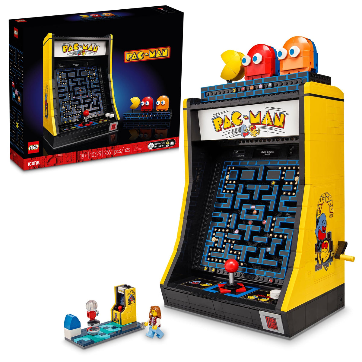 LEGO Toys & Games LEGO Icons Pac-Man Arcade, 10323, Ages 18+, 2651 Pieces