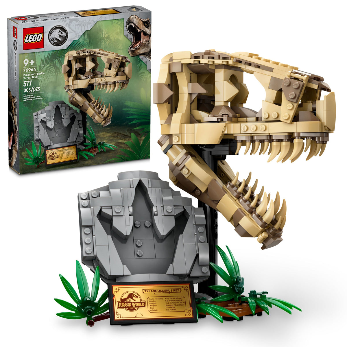 LEGO Toys & Games LEGO Jurassic World Dinosaur Fossils: T. Rex Skull, 76964, Ages 9+, 577 Pieces