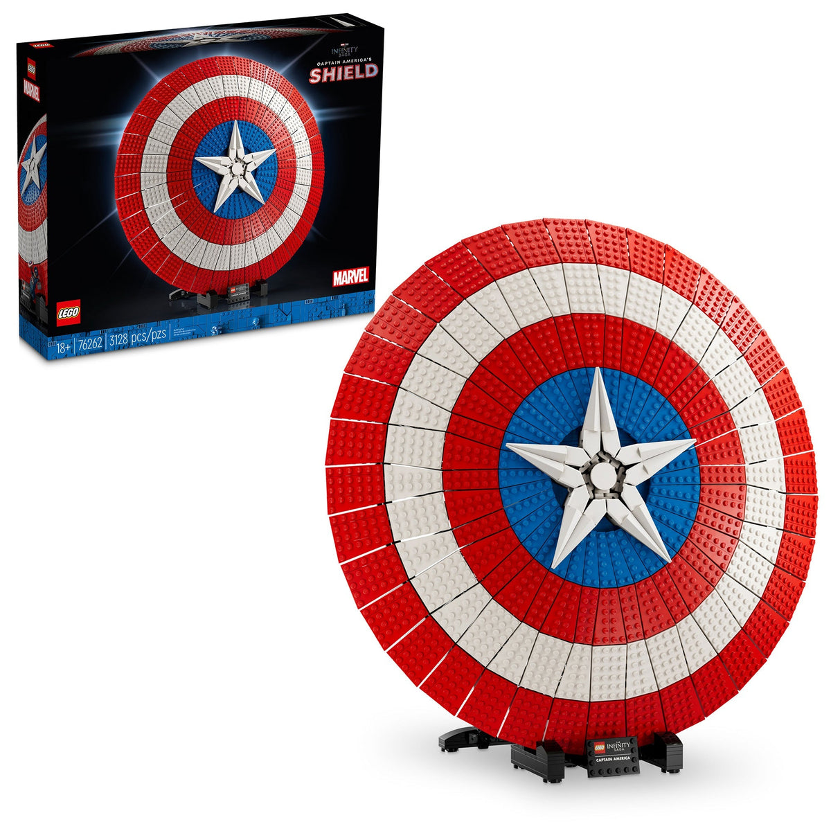 LEGO Toys & Games LEGO Marvel Captain America's Shield, 76262, Ages 18+, 3128 Pieces