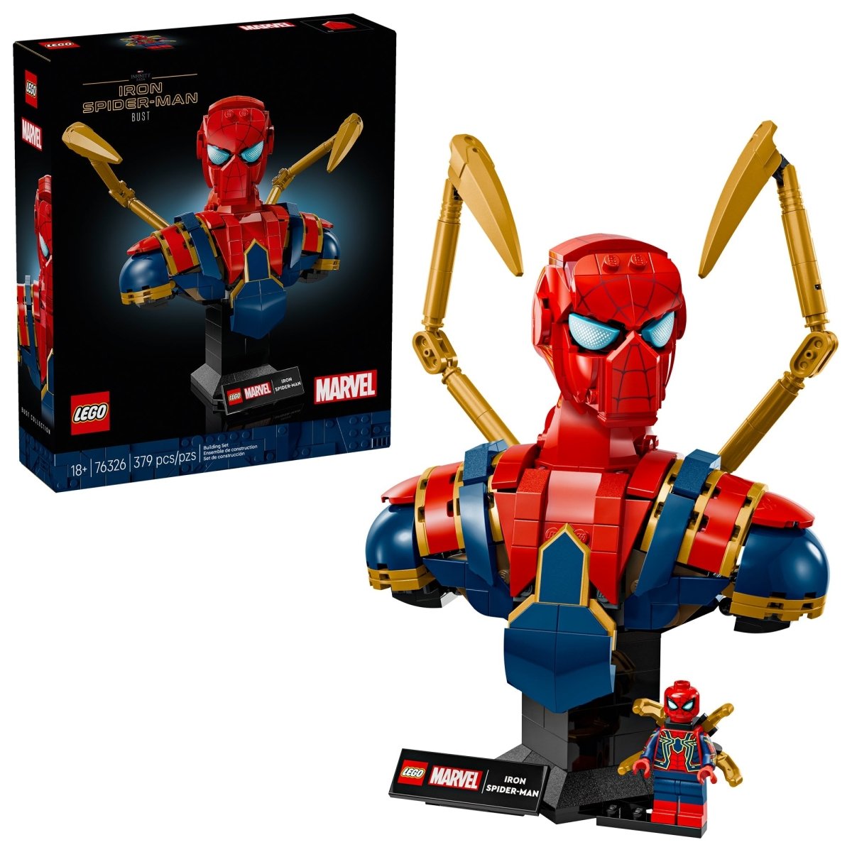 LEGO Toys & Games LEGO Marvel Iron Spider-Man Bust, 76326, Ages 18+, 379 Pieces 673419406451