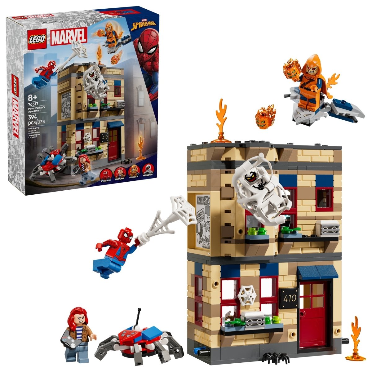 LEGO Toys & Games LEGO Marvel Peter Parker’s Apartment, 76317, Ages 8+, 394 Pieces 673419406376