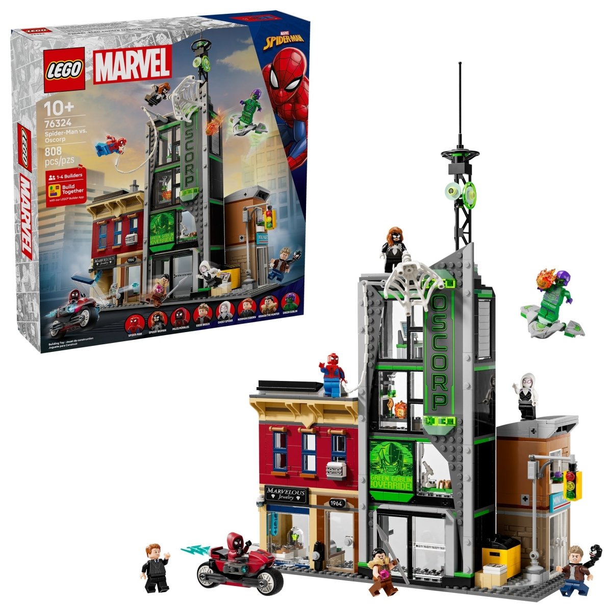 LEGO Toys & Games LEGO Marvel Spider-Man vs. Oscorp, 76324, Ages 10+, 808 Pieces 673419406437