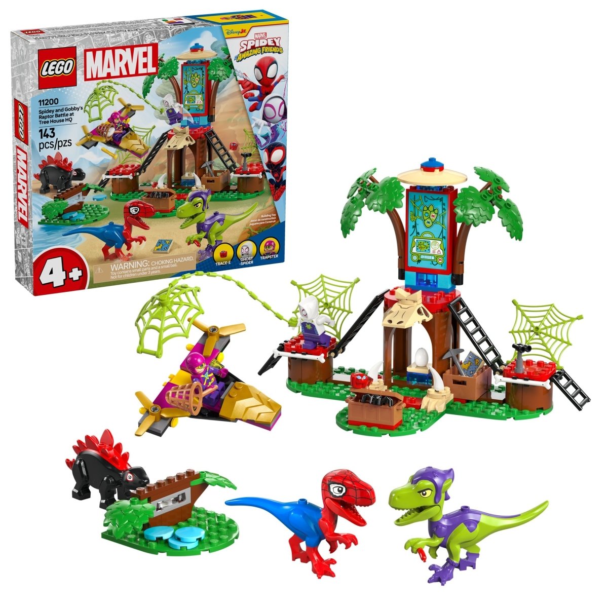 LEGO Toys & Games LEGO Marvel Spidey and Gobby's Raptor Battle at Tree House HQ, 11200, Ages 4+, 143 Pieces 673419404372