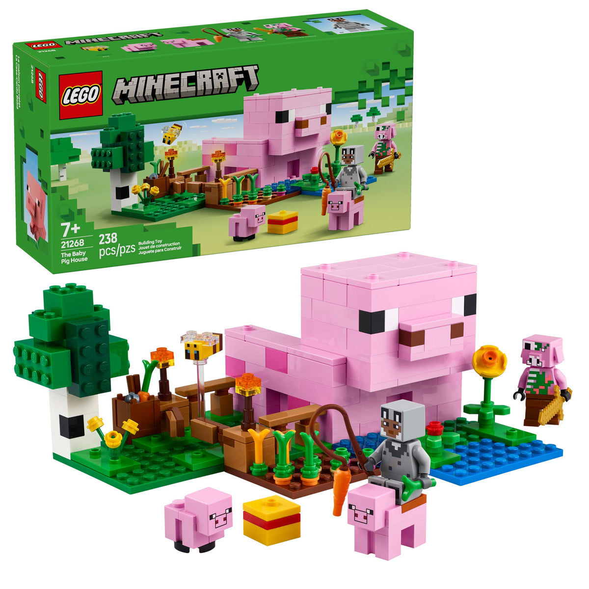 LEGO Toys & Games LEGO Minecraft The Baby Pig House, 21268, Ages 7+, 238 Pieces 673419404686