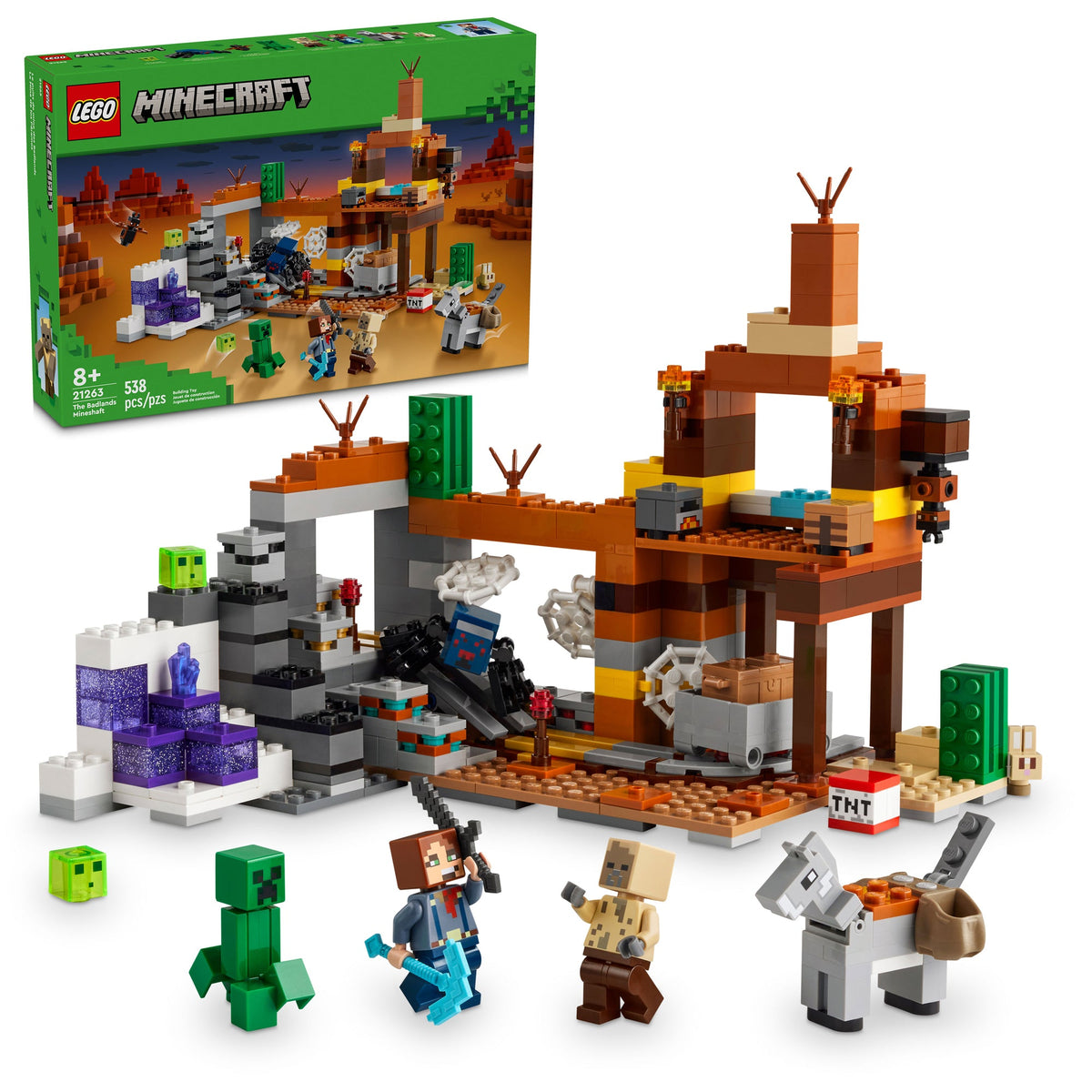 LEGO Toys & Games LEGO Minecraft The Badlands Mineshaft, 21263, Ages 8+, 538 Pieces 673419388573