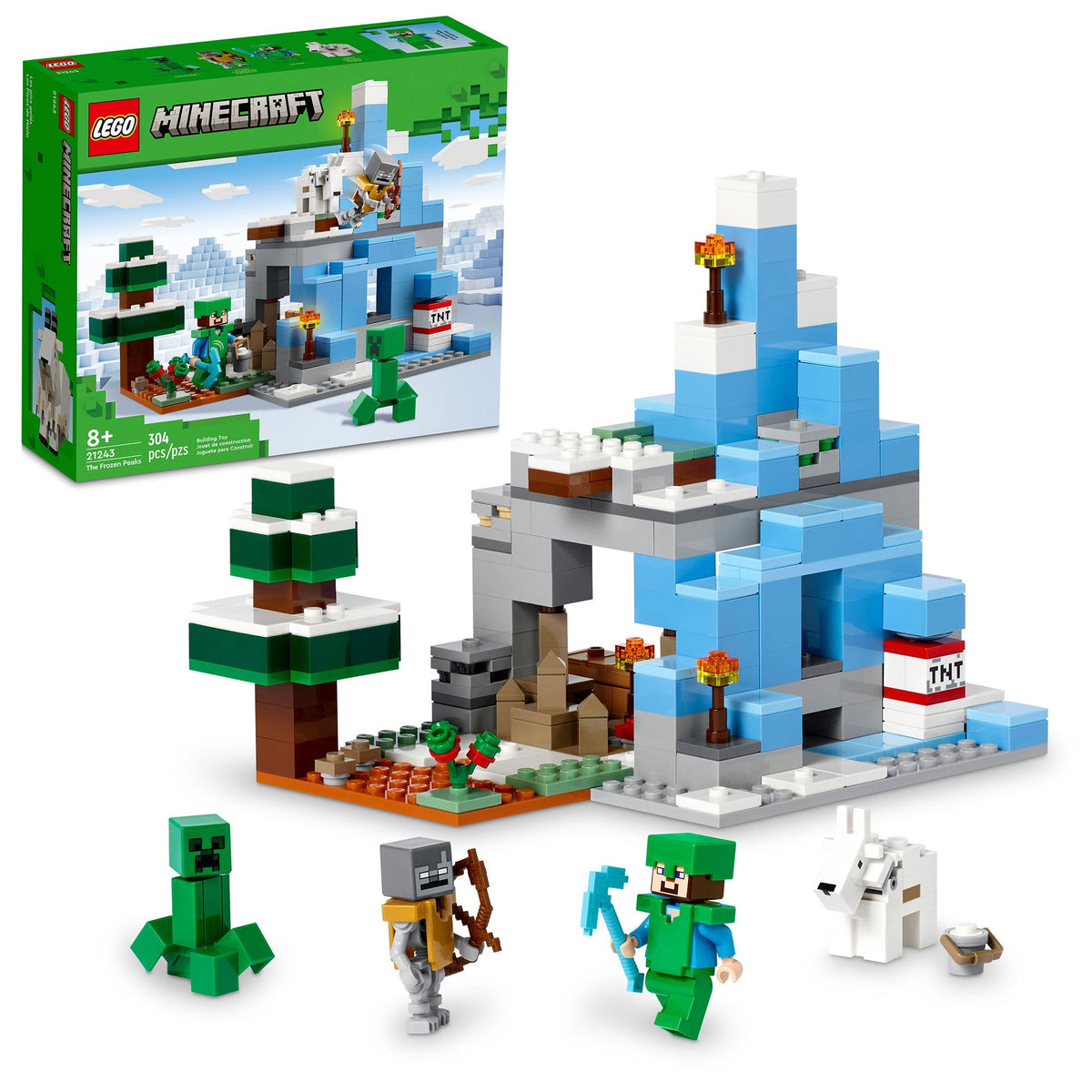LEGO Toys & Games LEGO Minecraft The Frozen Peaks, 21243, Ages 8+, 304 Pieces 673419371865