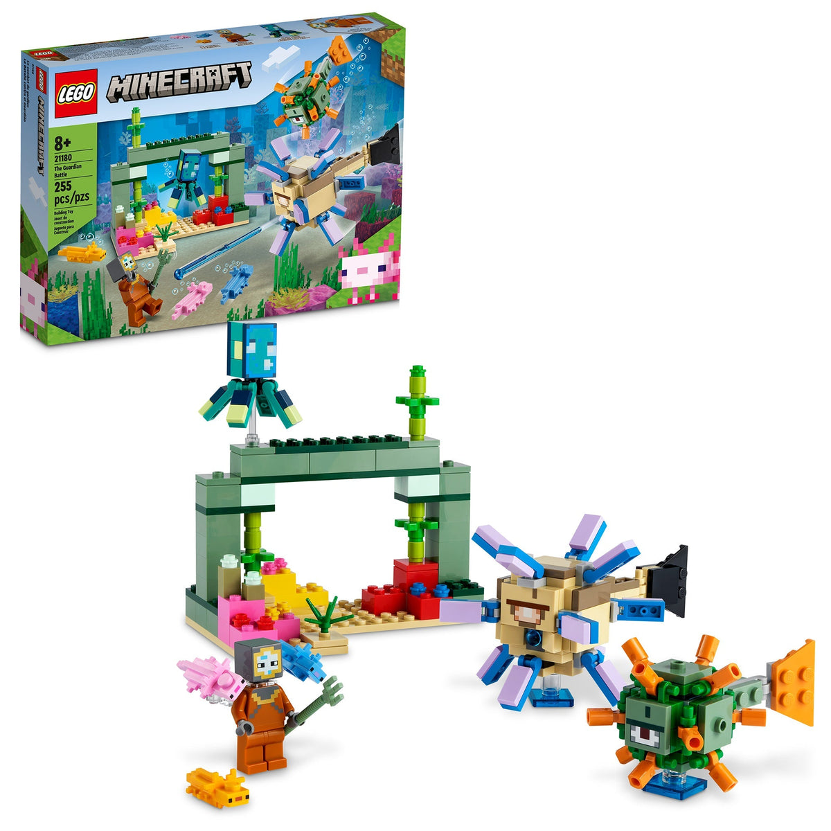 LEGO Toys & Games LEGO Minecraft The Guardian Battle, 21180, Ages 8+, 255 Pieces 673419358514