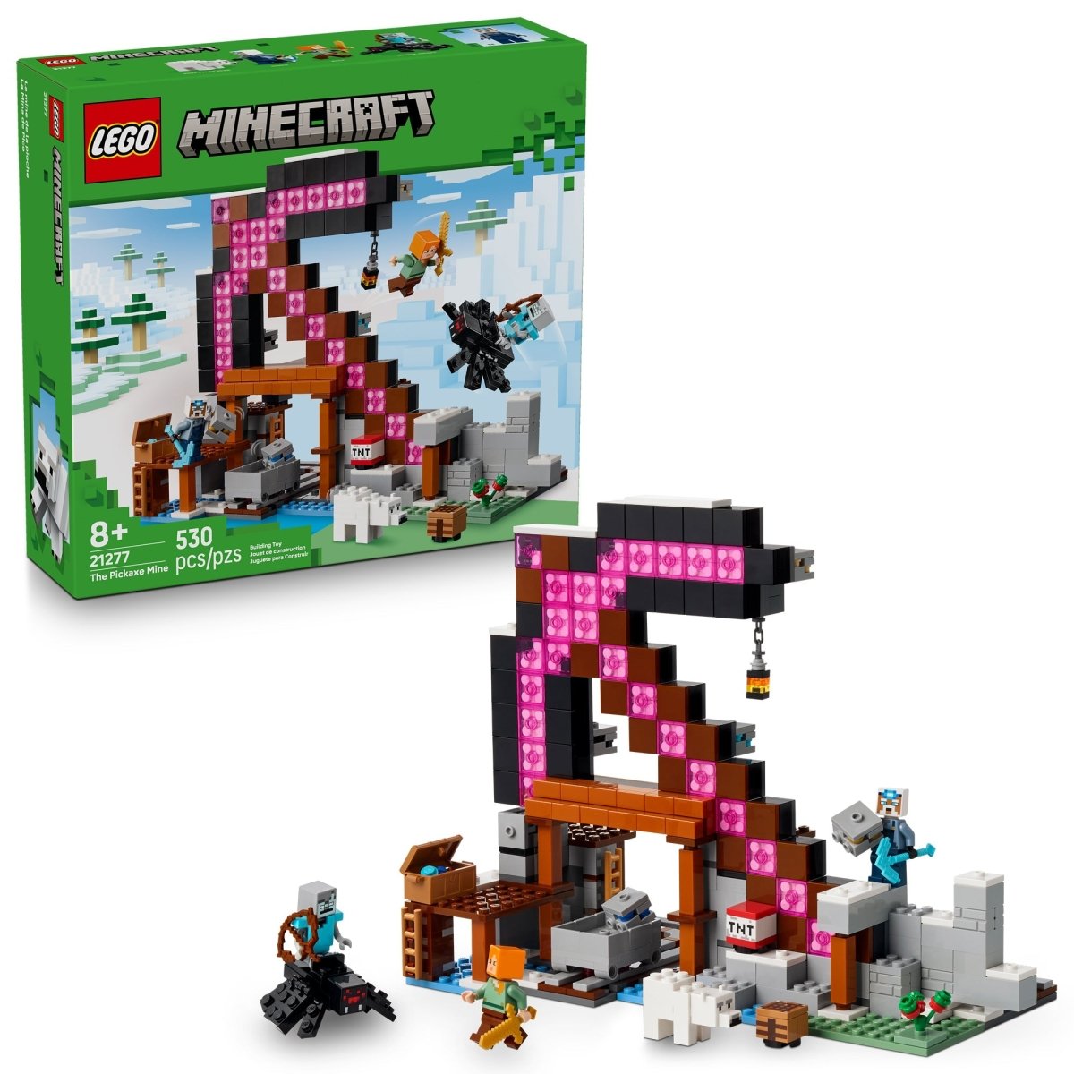 LEGO Toys & Games LEGO Minecraft The Pickaxe Mine, 21277, Ages 8+, 530 Pieces 673419404778