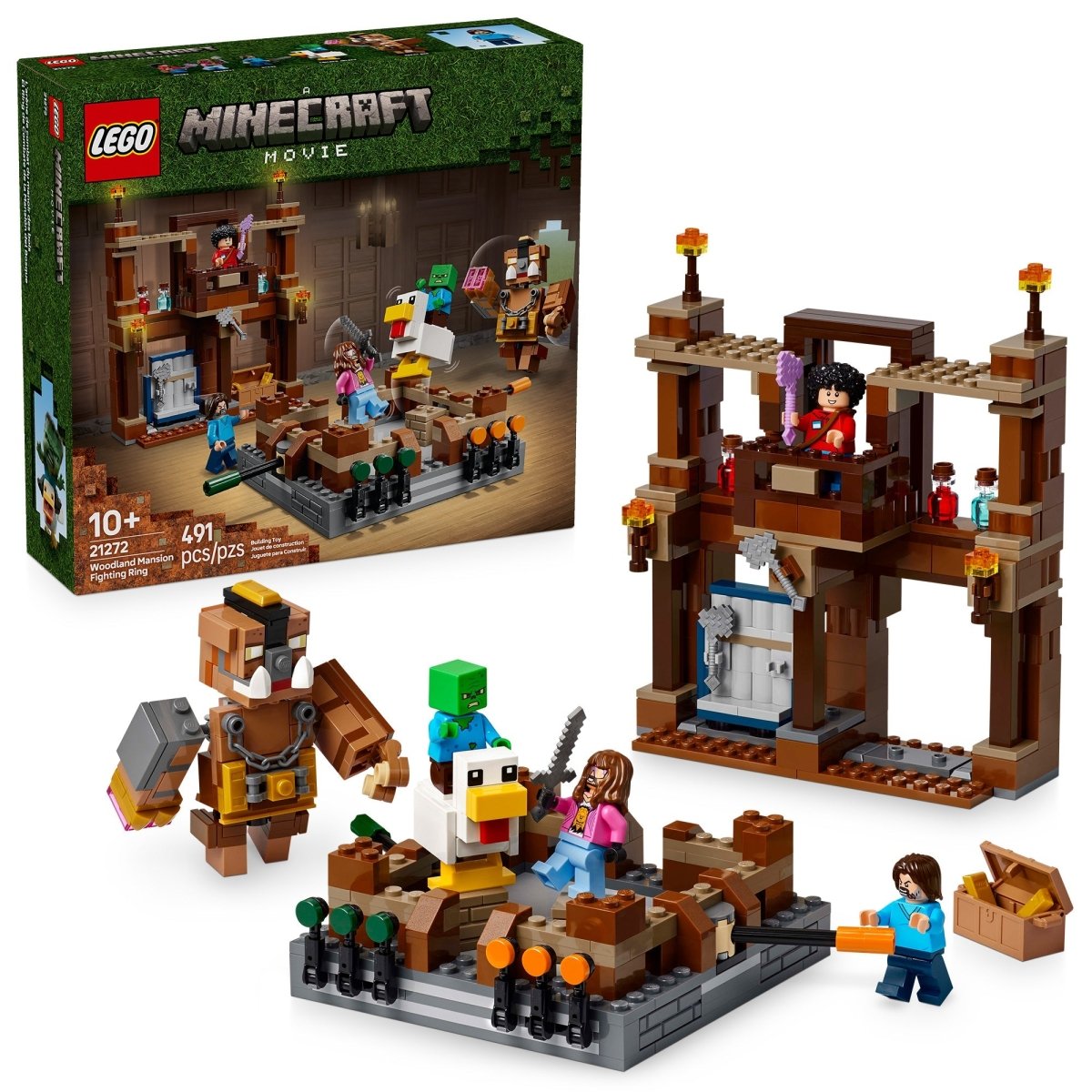 LEGO Toys & Games LEGO Minecraft Woodland Mansion Fighting Ring, 21272, Ages 10+, 491 Pieces 673419404723