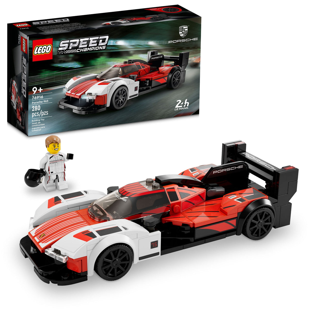 LEGO Toys & Games LEGO Speed Champions Porsche 963, 76916, Ages 9+, 280 Pieces 673419378659
