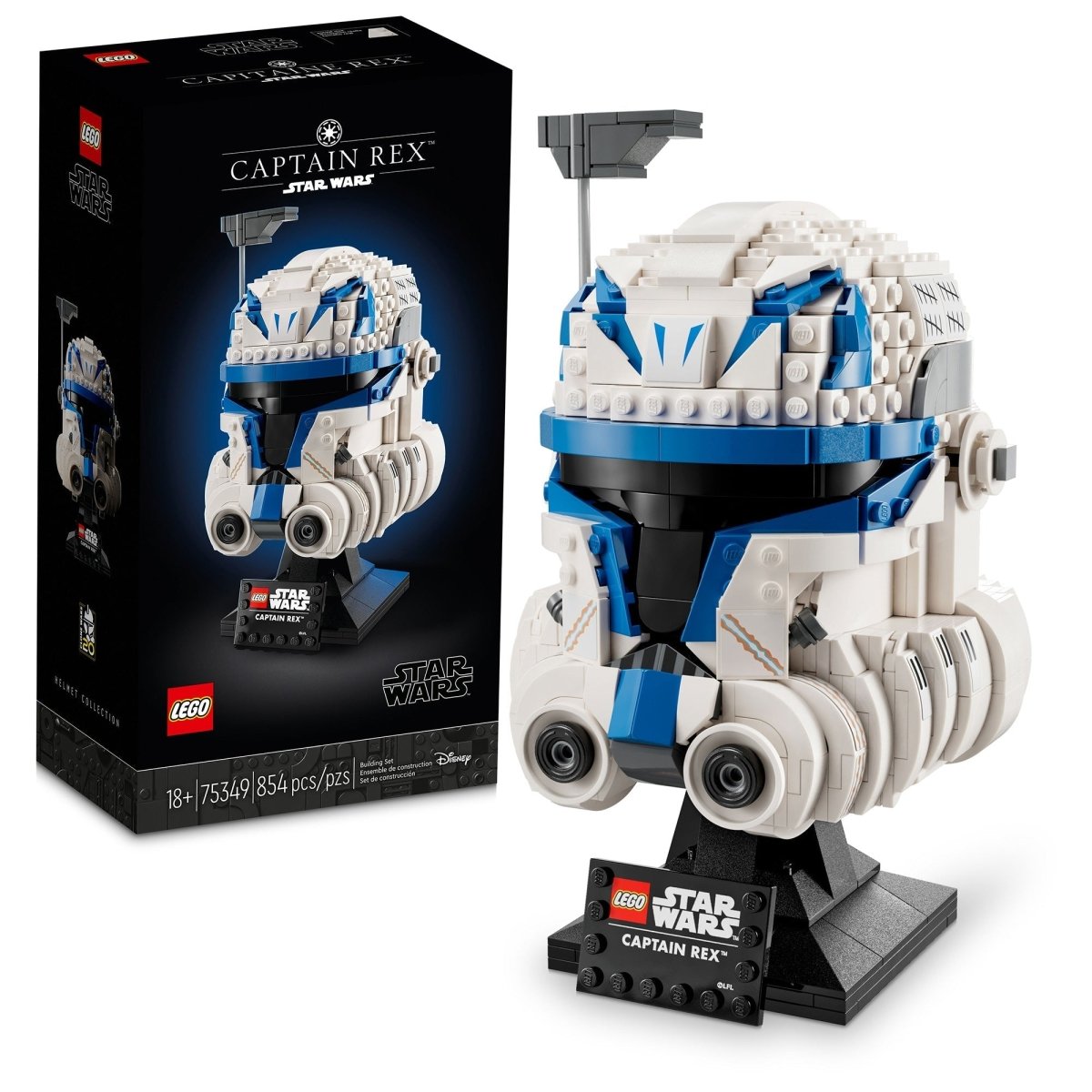 LEGO Toys & Games LEGO Star Wars Captain Rex Helmet, 75349, Ages 18+, 854 Pieces