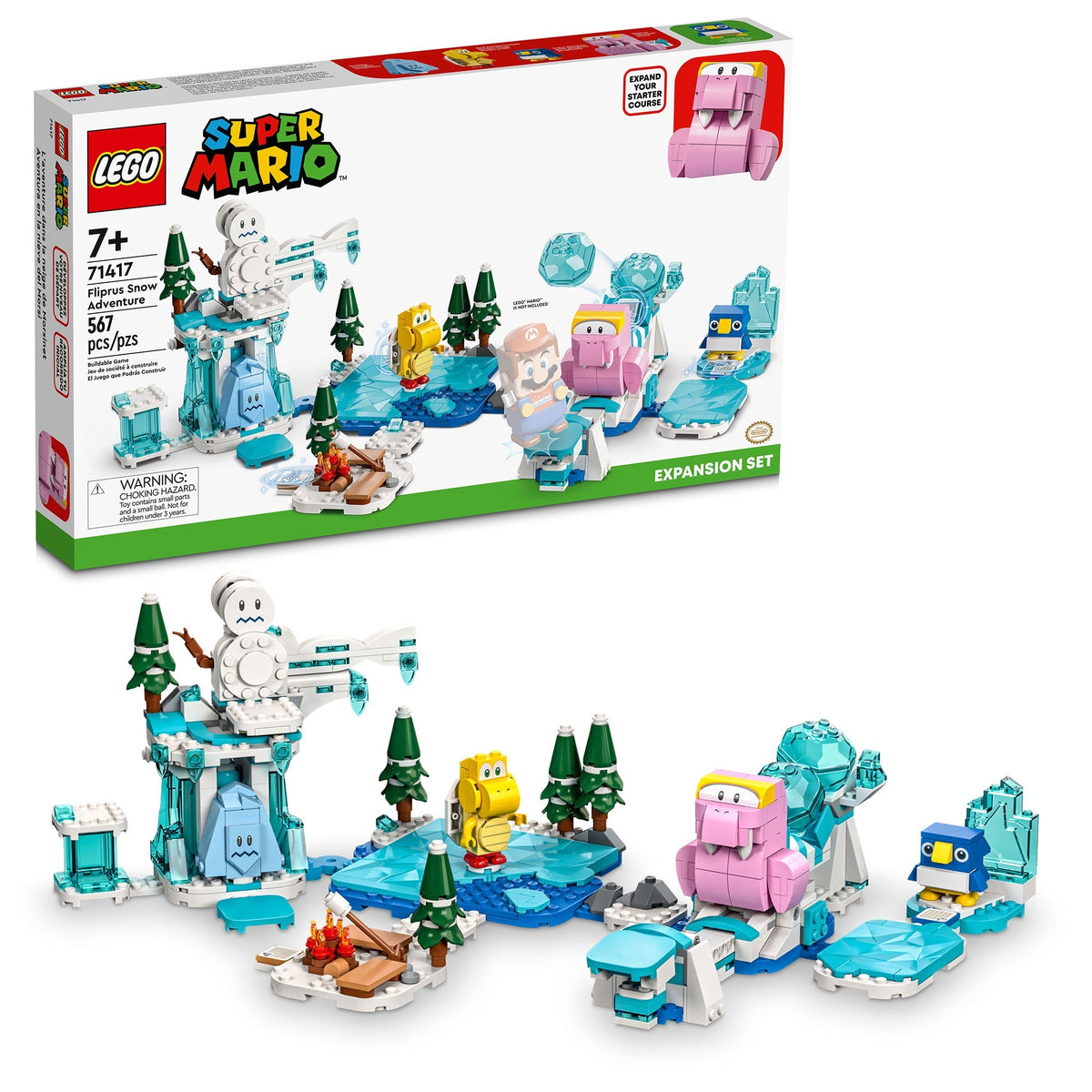 LEGO Toys & Games LEGO Super Mario Fliprus Snow Adventure Expansion Set, 71417, Ages 7+, 567 Pieces 673419374521