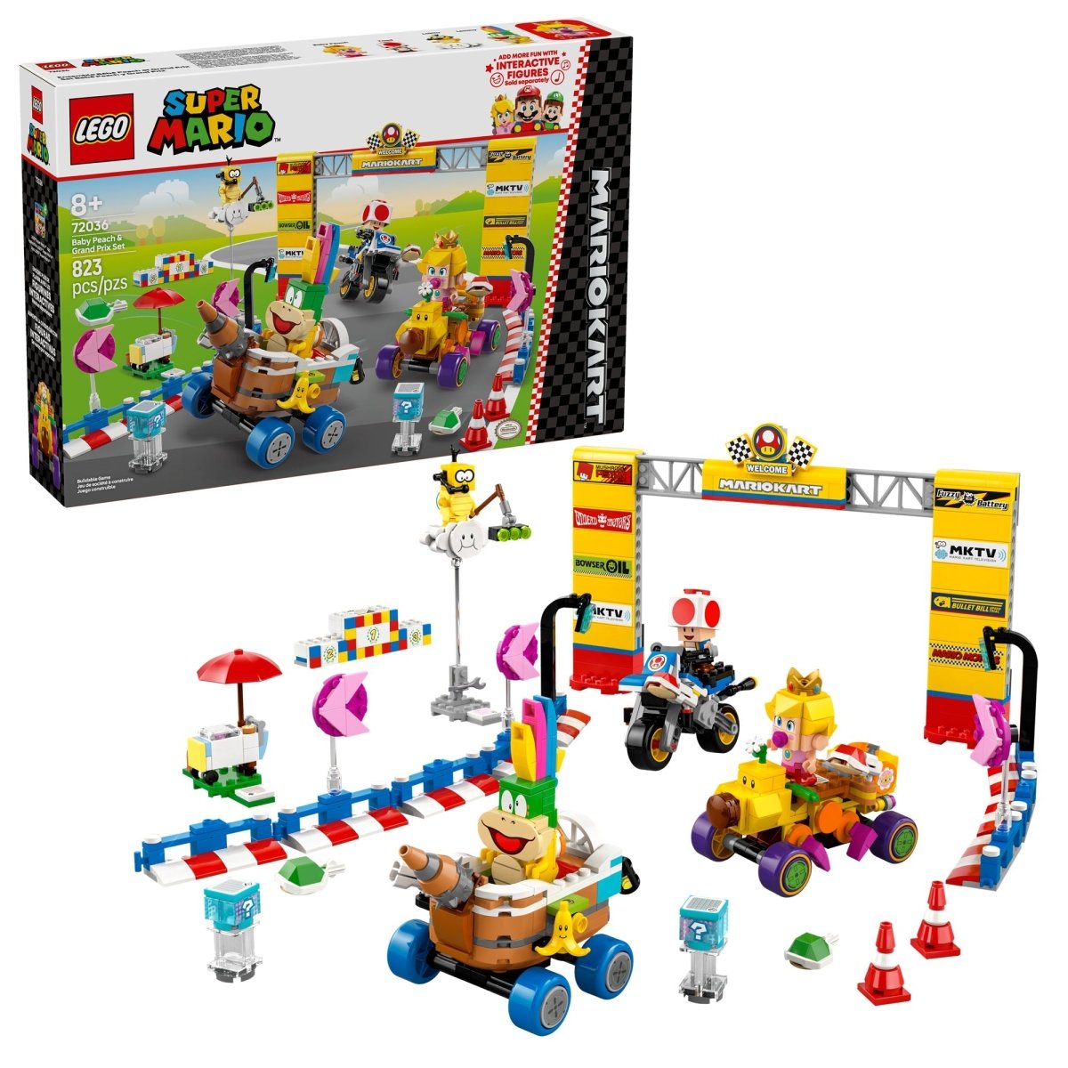 LEGO Toys & Games LEGO Super Mario Kart : Baby Peach & Grand Prix Set, 72036, Ages 8+, 823 Pieces 673419405676