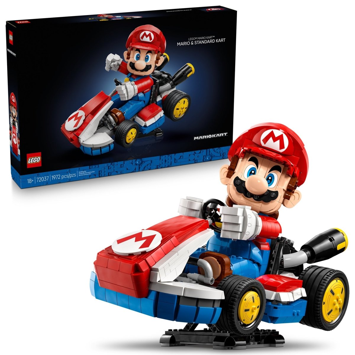 LEGO Toys & Games LEGO Super Mario Kart: Mario & Standard Kart, 72037, Ages 18+, 1972 Pieces 673419405683