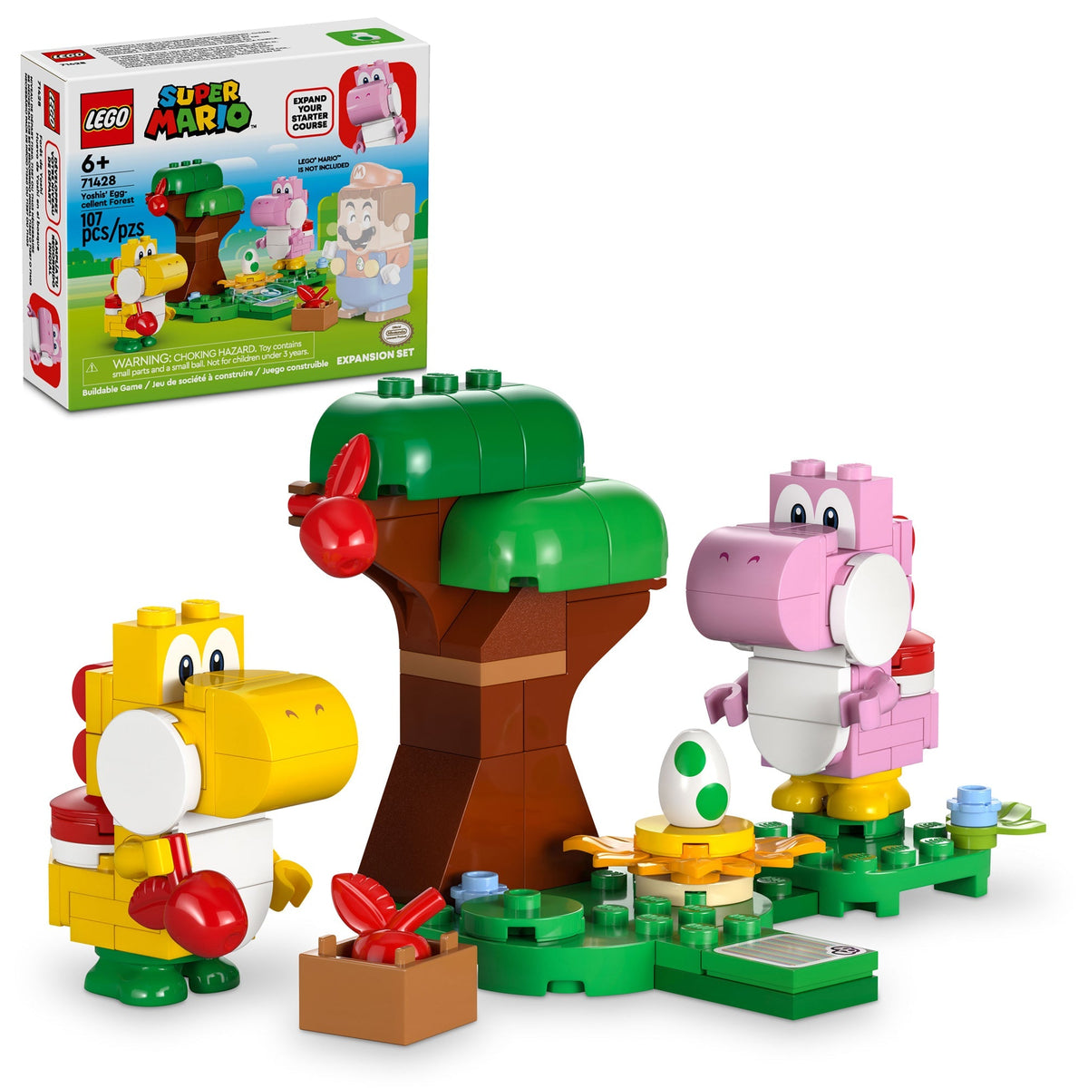 LEGO Toys & Games LEGO Super Mario Yoshis' Egg-cellent Forest Expansion Set, 71428, Ages 6+, 107 Pieces