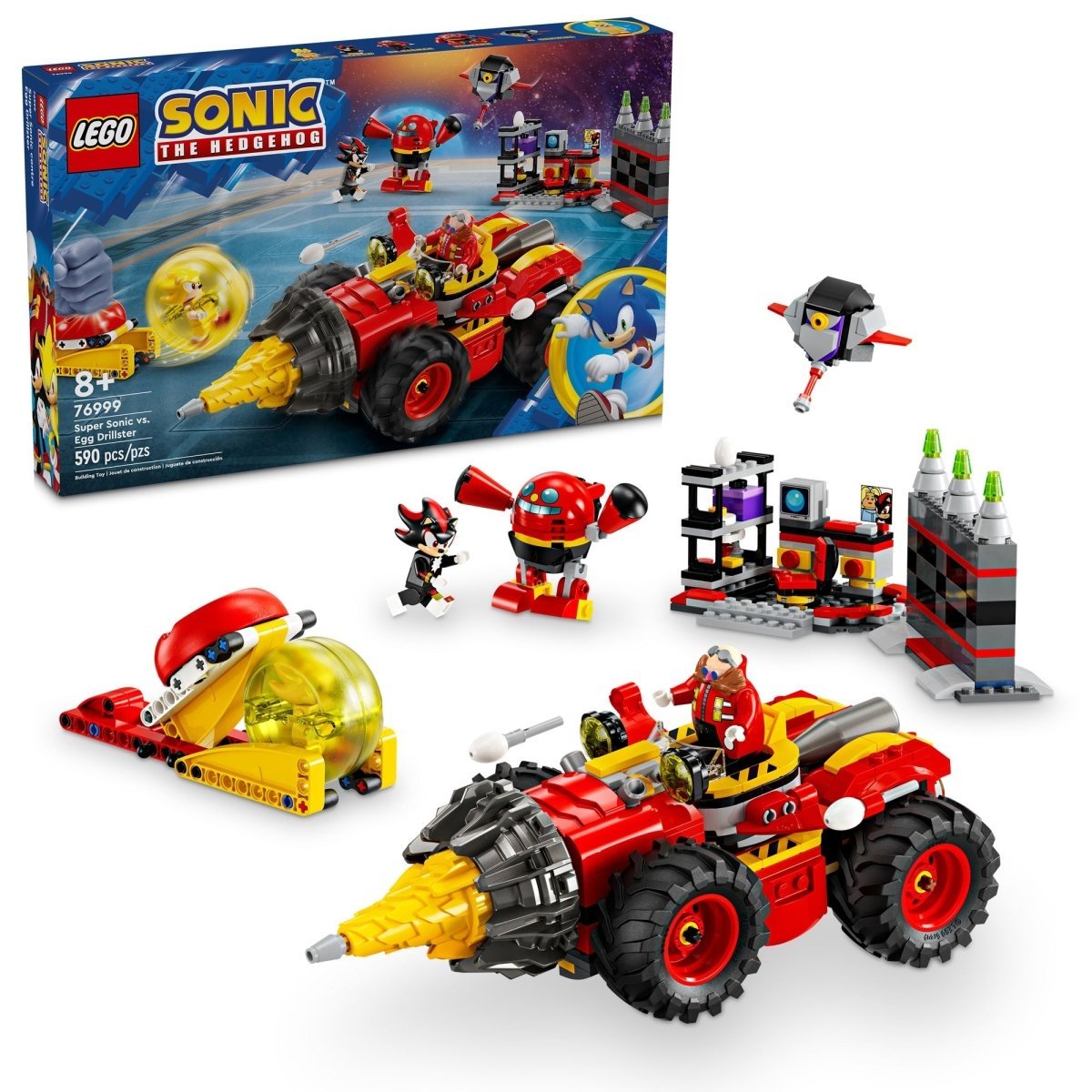 LEGO Toys & Games LEGO Super Sonic vs. Egg Drillster, 76999, Ages 8+, 590 Pieces 673419391702