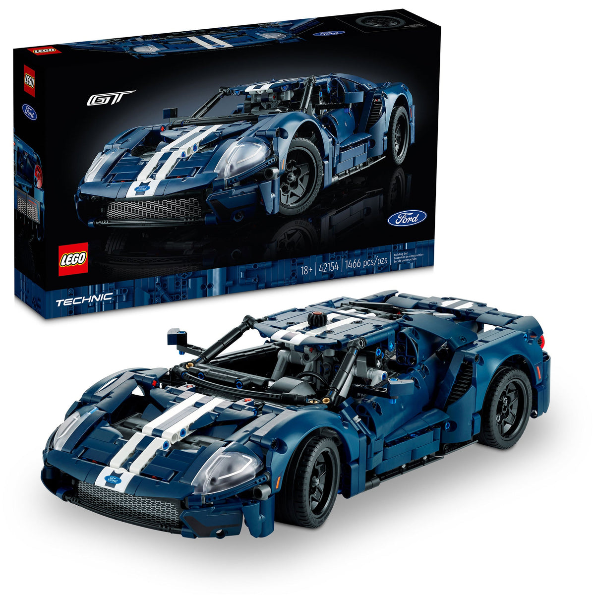 LEGO Toys & Games LEGO Technic 2022 Ford GT, 42154, Ages 18+, 1466 Pieces 673419378680