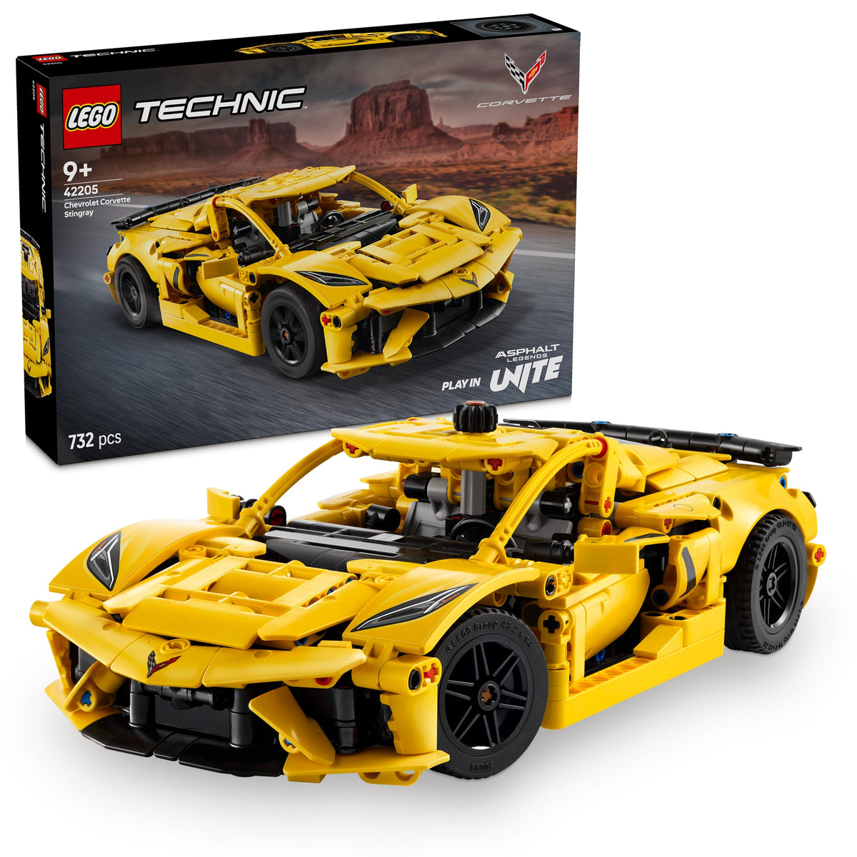 LEGO Toys & Games LEGO Technic Chevrolet Corvette Stingray, 42205, Ages 9+, 732 Pieces 673419405508