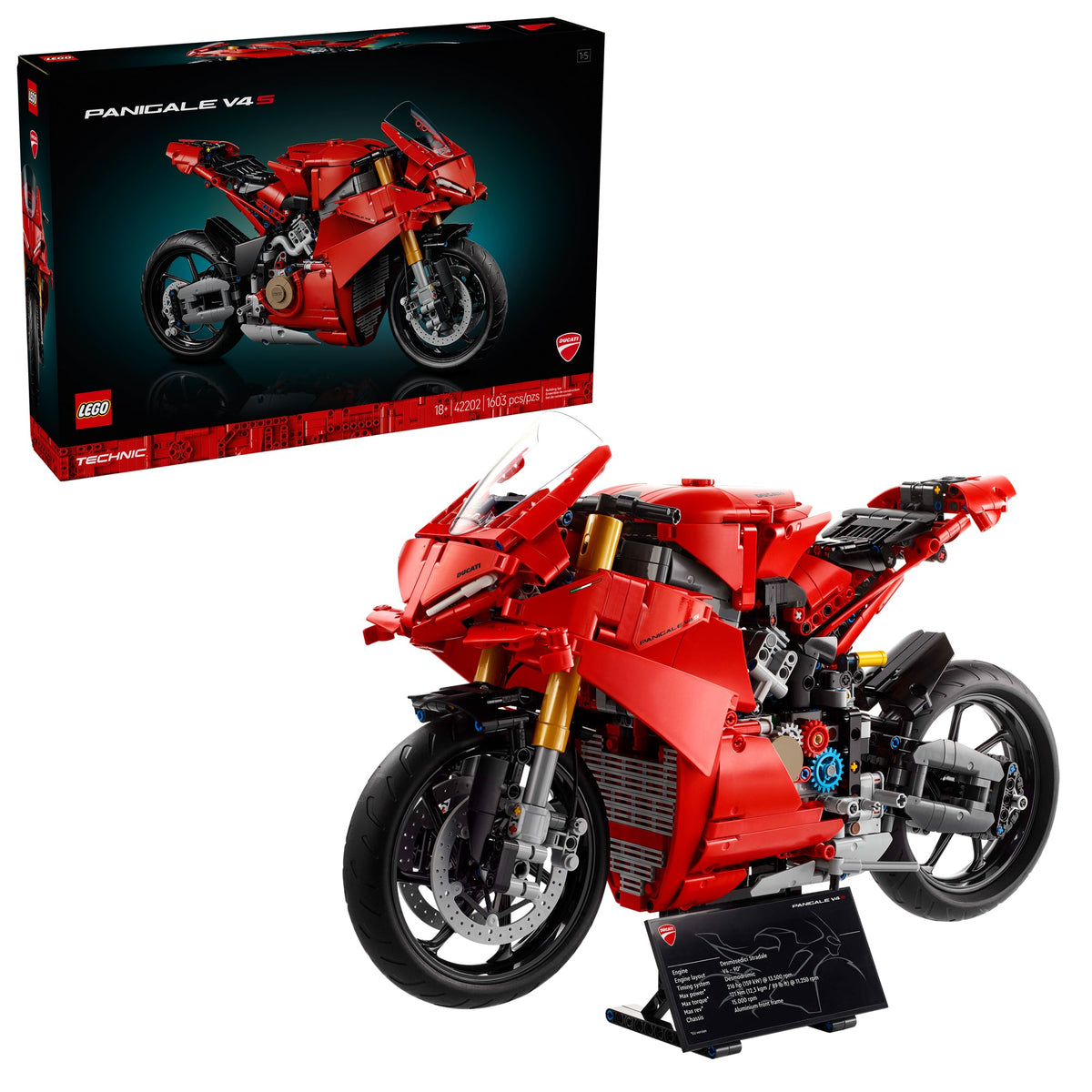 LEGO Toys & Games LEGO Technic Ducati Panigale V4 S Motorcycle, 42202, Ages 18+, 1603 Pieces 673419405478