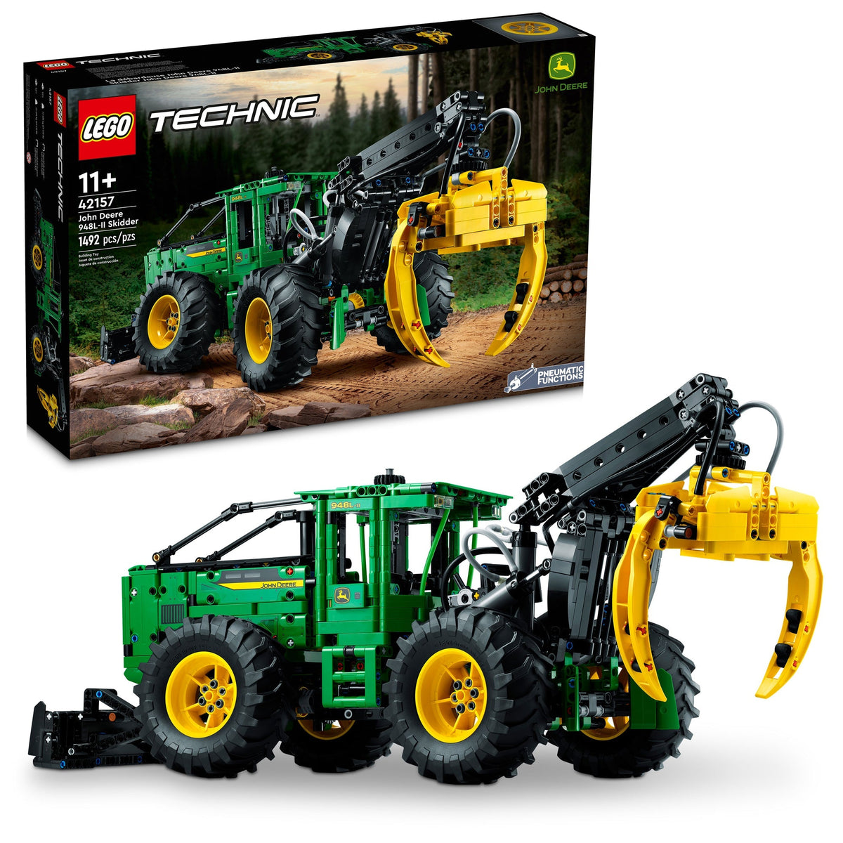 LEGO Toys & Games LEGO Technic John Deere 948L-II Skidder, 42157, Ages 11+, 1492 Pieces 673419378581