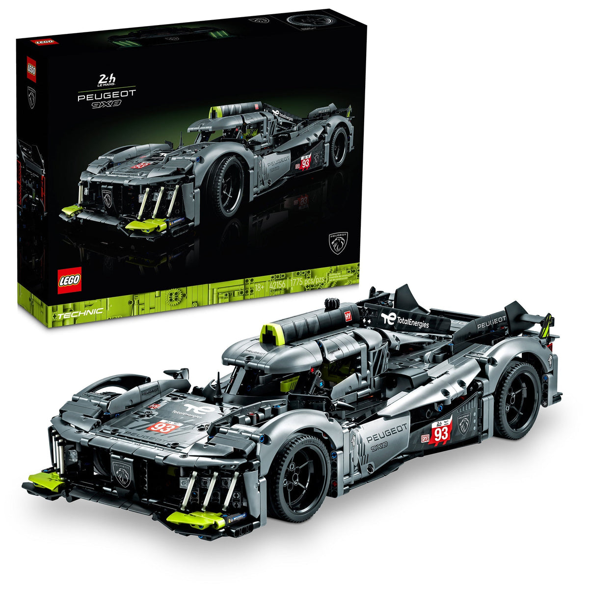 LEGO Toys & Games LEGO Technic PEUGEOT 9X8 24H Le Mans Hybrid Hypercar, 42156, Ages 18+, 1775 Pieces 673419378574