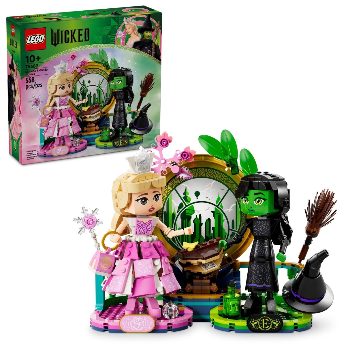 LEGO Toys & Games LEGO Wicked Elphaba & Glinda Figures, 75682, Ages 10+, 558 Pieces 673419401210