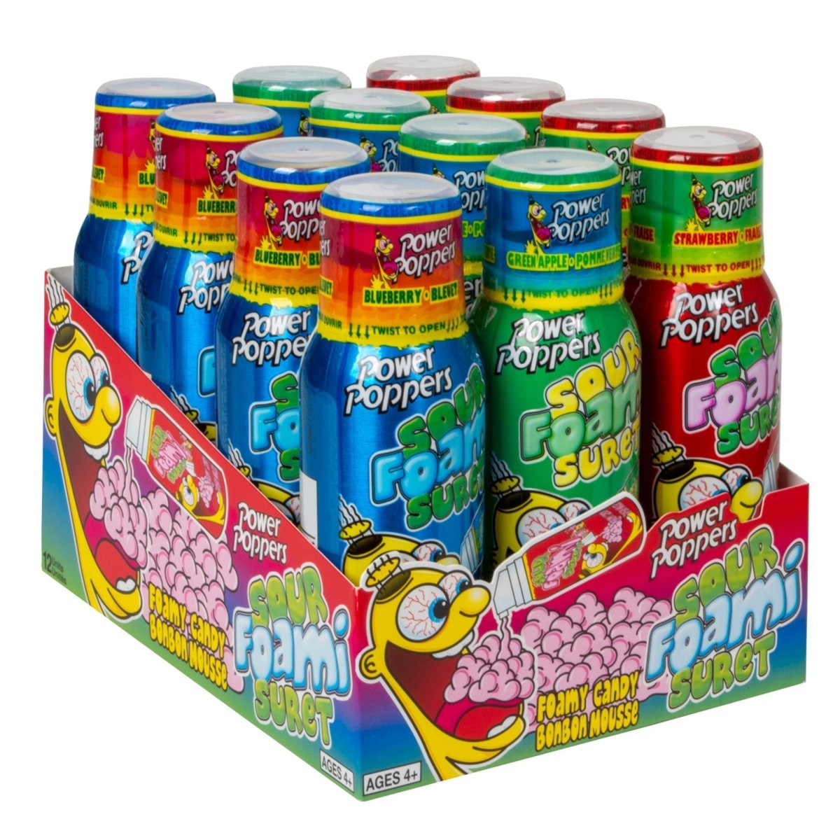 Power Poppers Sour Foam Candy 88ml Party Expert