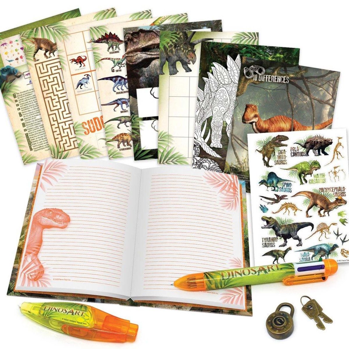 LES ÉDITIONS GLADIUS INT.INC. Toys & Games Dinosart Secret Diary Kit, 1 Count 694704150538