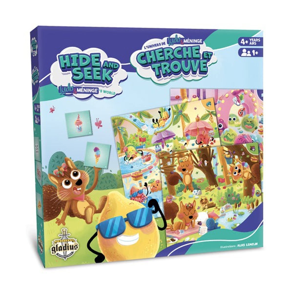 LES ÉDITIONS GLADIUS INT.INC. Toys & Games Ludo and Méninge's World Hide and Seek Game, 1 Count 620373080418