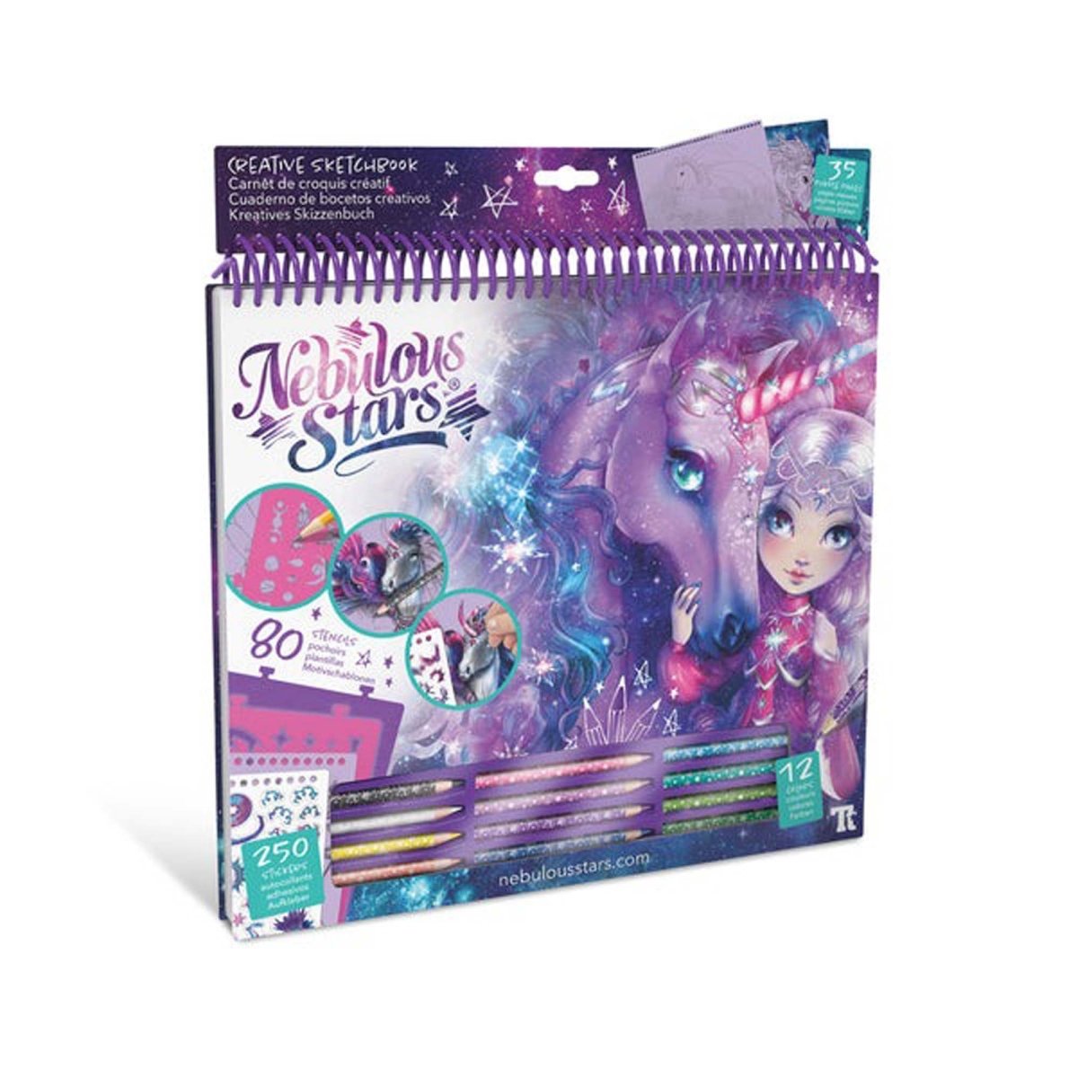 LES ÉDITIONS GLADIUS INT.INC. Toys & Games Nebulous Stars Firiaz & Daliaz Large Creative Sketchbook, 1 Count 694704113717
