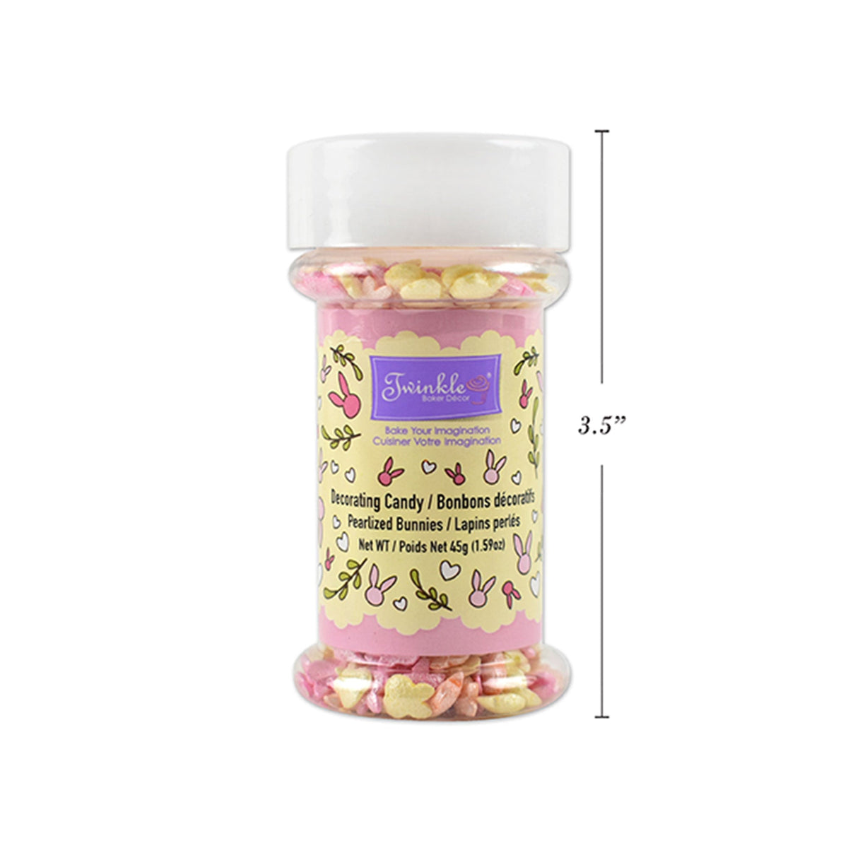 LINK PRODUCT SOLUTIONS Easter Easter Baking Decorative Candy, Pearlized Bunnies, 50g, 1 Count 060631915548