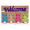 LINK PRODUCT SOLUTIONS Easter Easter Bunnies "Welcome" Burlap Banner, 1 Count 676844246098