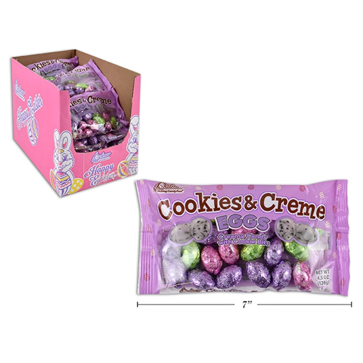 LINK PRODUCT SOLUTIONS Easter Easter Chocolate Eggs Cookie and Cream, 128g, 1 Count 041269400057