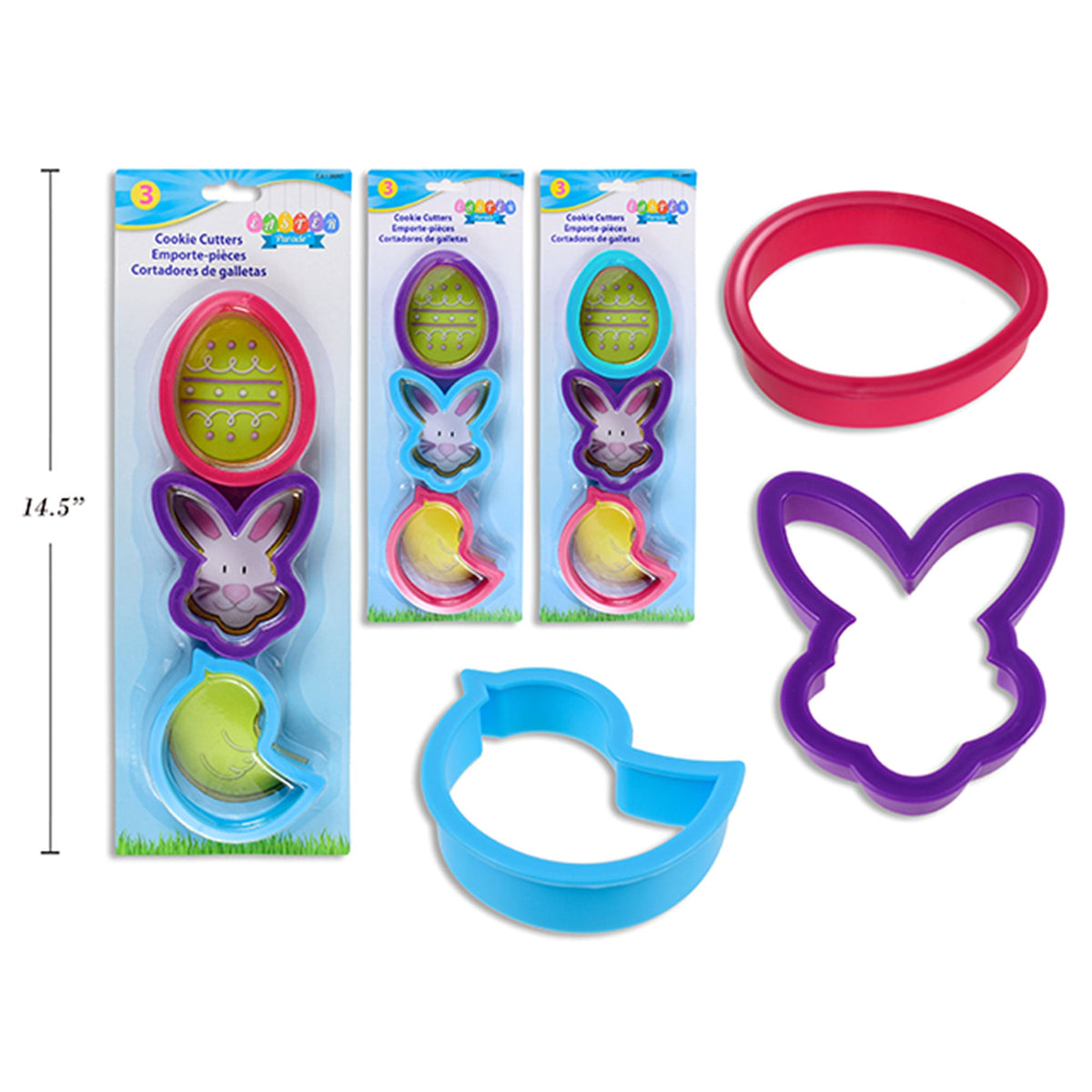 LINK PRODUCT SOLUTIONS Easter Easter Cookie Cutters, 3 Count 676844138805