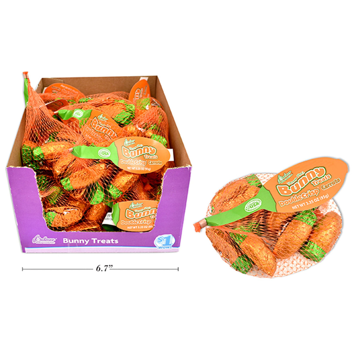 LINK PRODUCT SOLUTIONS Easter Easter Palmer Double Crip Chocolate Carrots, 113g, 1 Count 041269406189