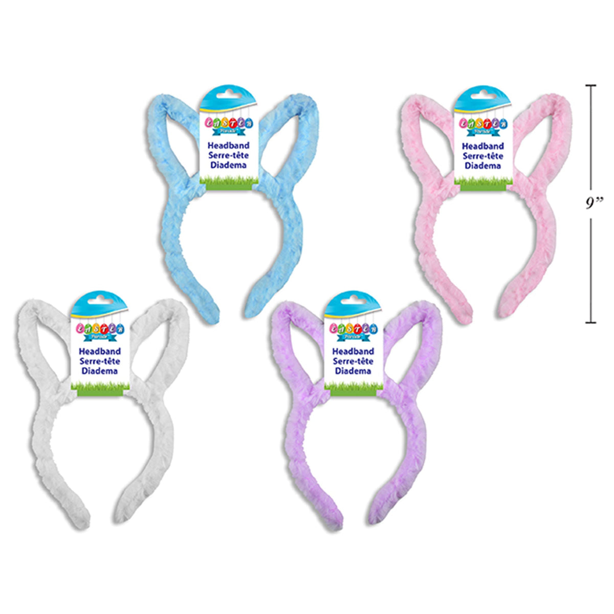 LINK PRODUCT SOLUTIONS Easter Easter Plush Bunny Ears Headband, Assortment, 1 Count 676844285059