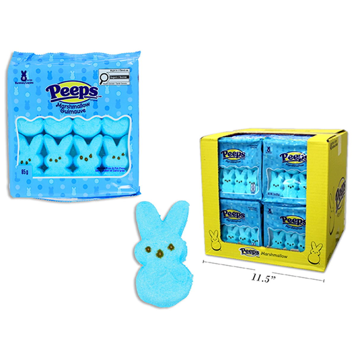 LINK PRODUCT SOLUTIONS Easter Peeps Blue Bunny Marshmallow, 85g, 1 Count 070970570780
