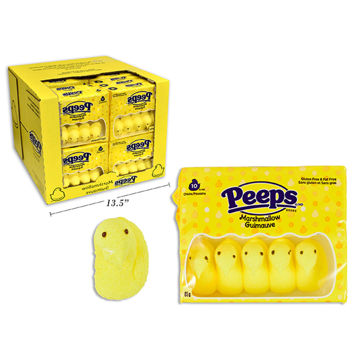 LINK PRODUCT SOLUTIONS Easter Peeps Yellow Chick Marshmallow, 85g, 1 Count 070970542039