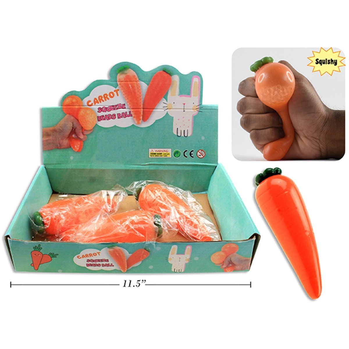 LINK PRODUCT SOLUTIONS Easter Squishy Carrot, 5.5 Inches, 1 Count 676844283246