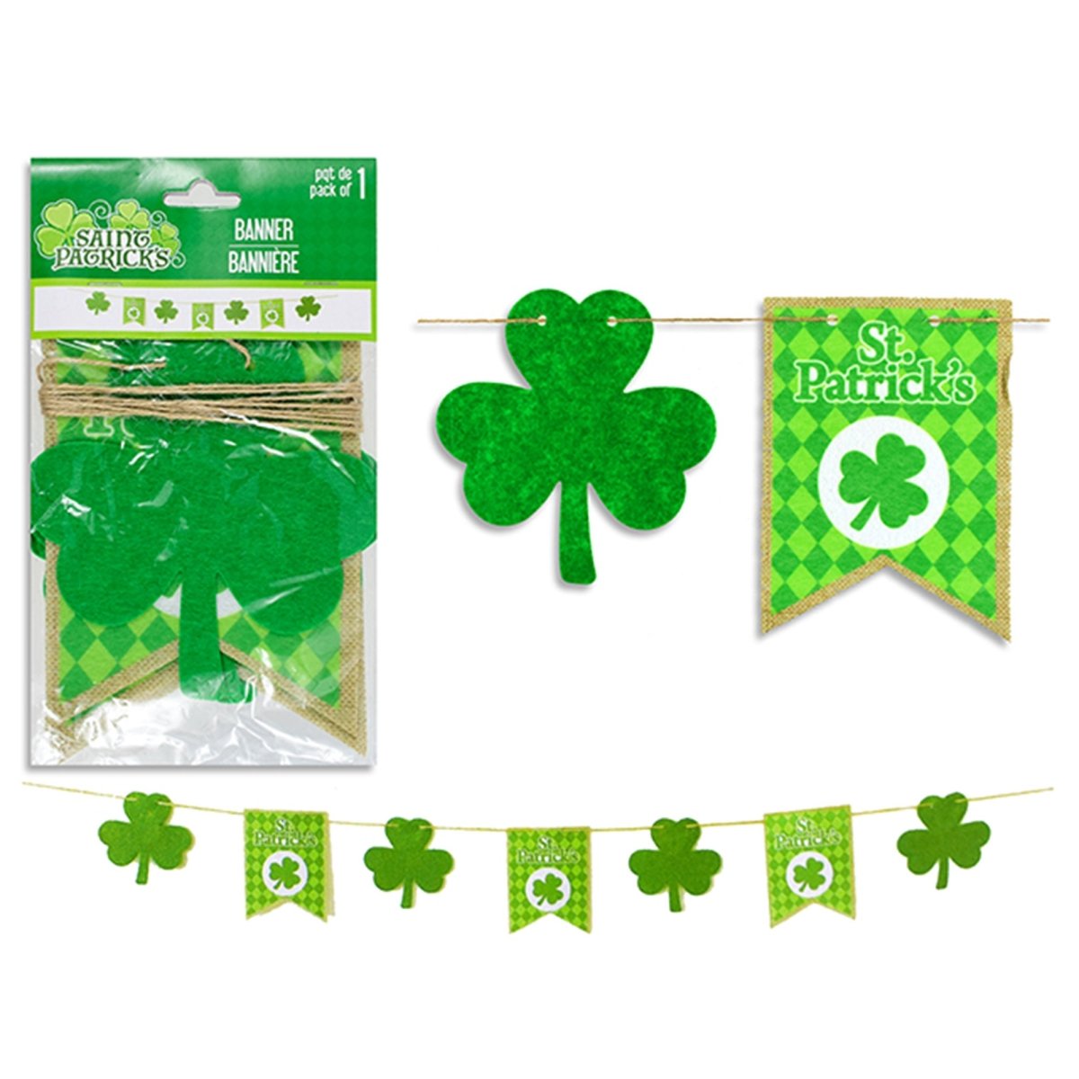 LINK PRODUCT SOLUTIONS St-Patrick St-Patrick's Flag Garland, 108 Inches, 1 Count 676844381133