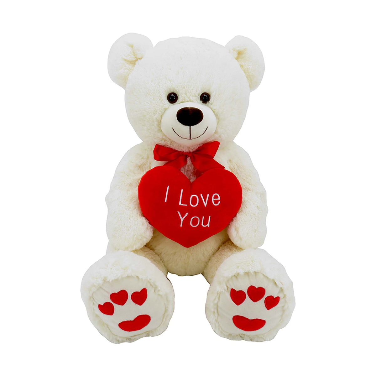 LINZY TOYS INC. Valentine's Day Valentine's Day Giant Teddy Bear Plush, Cream, 36 Inches, 1 Count