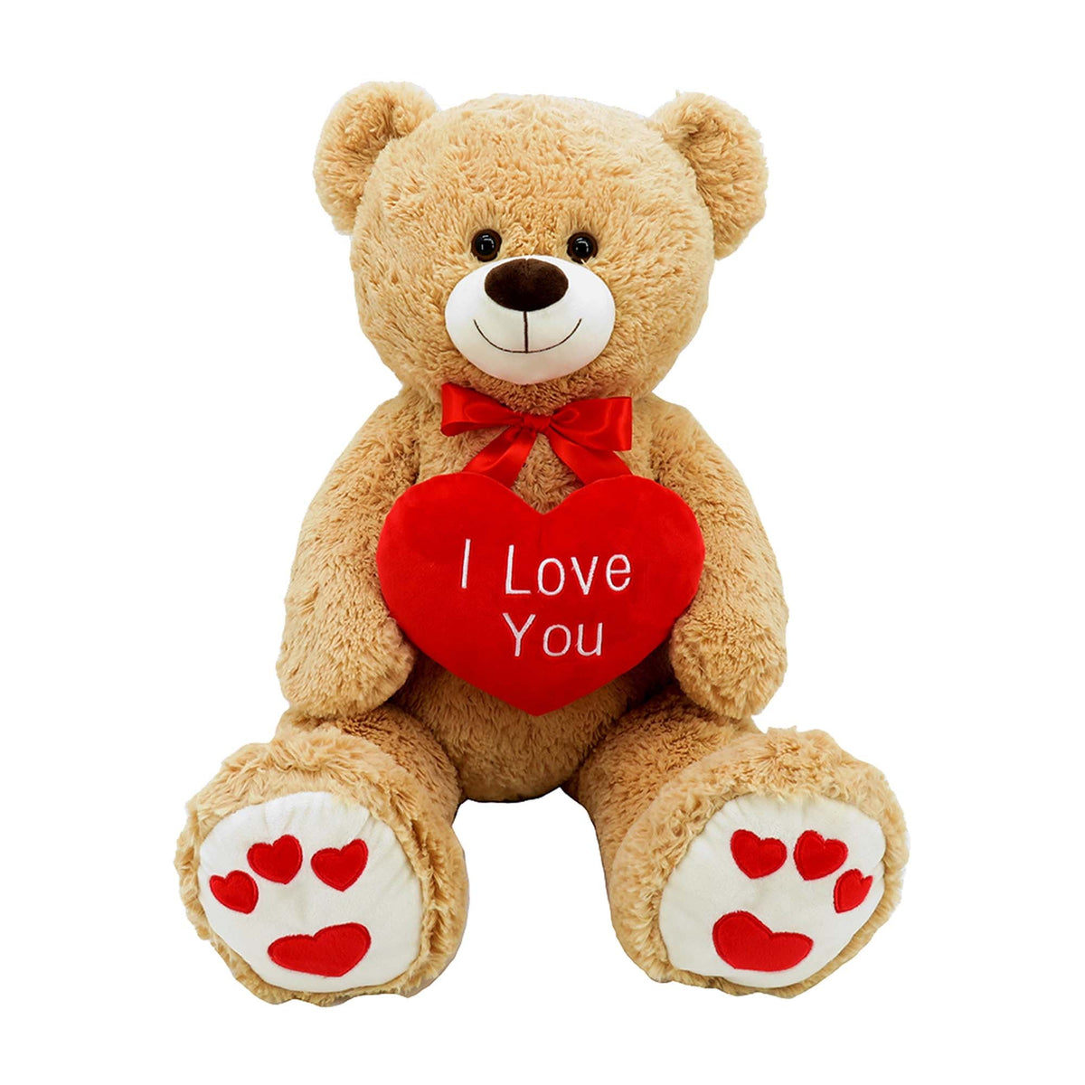 LINZY TOYS INC. Valentine's Day Valentine's Day Giant Teddy Bear Plush, Light Brown, 36 Inches, 1 Count