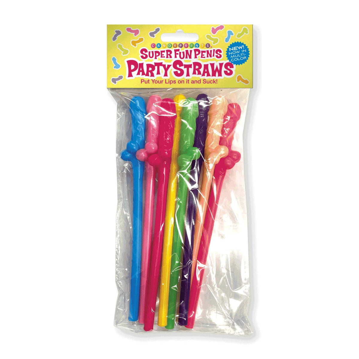 Little Genie Productions Bachelorette Bachelotette Party Super Fun Penis Straws, Multicolor, 8 Count