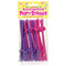 Little Genie Productions Bachelorette Bachelotette Party Super Fun Penis Straws, Pink and Purple, 8 Count