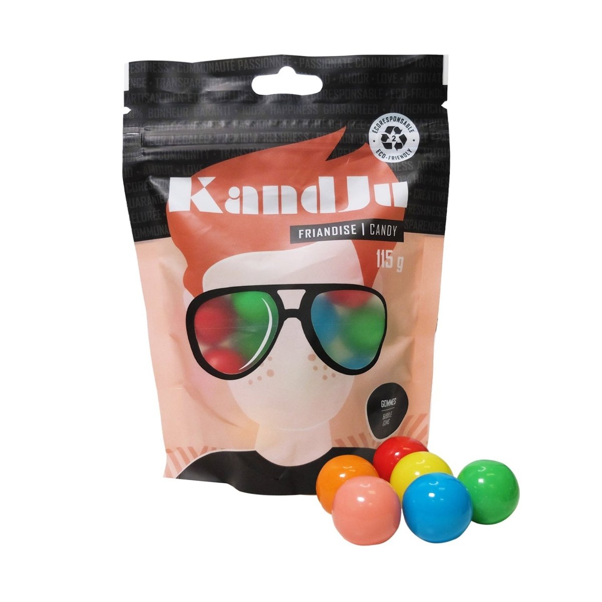 Ludik Impulse Buying KandJu Bubble Gums Bag, 115g, 1 Count 809981099290