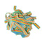 LUDIK Impulse Buying KandJu Sour Rainbow Belts Bag, 85g, 1 Count 809981099313