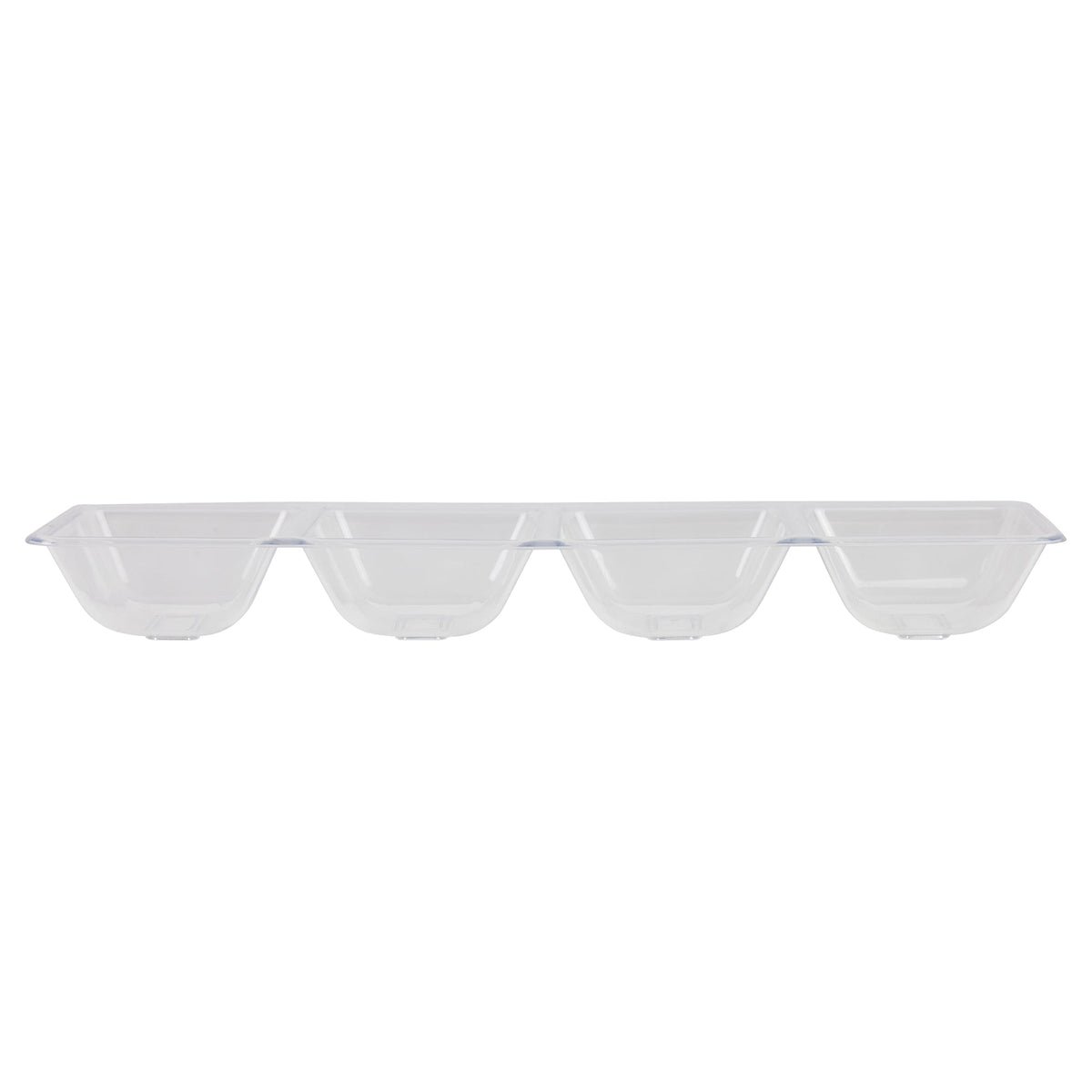 MADISON IMPORTS Disposable-Plasticware Clear 4 compartment Tray