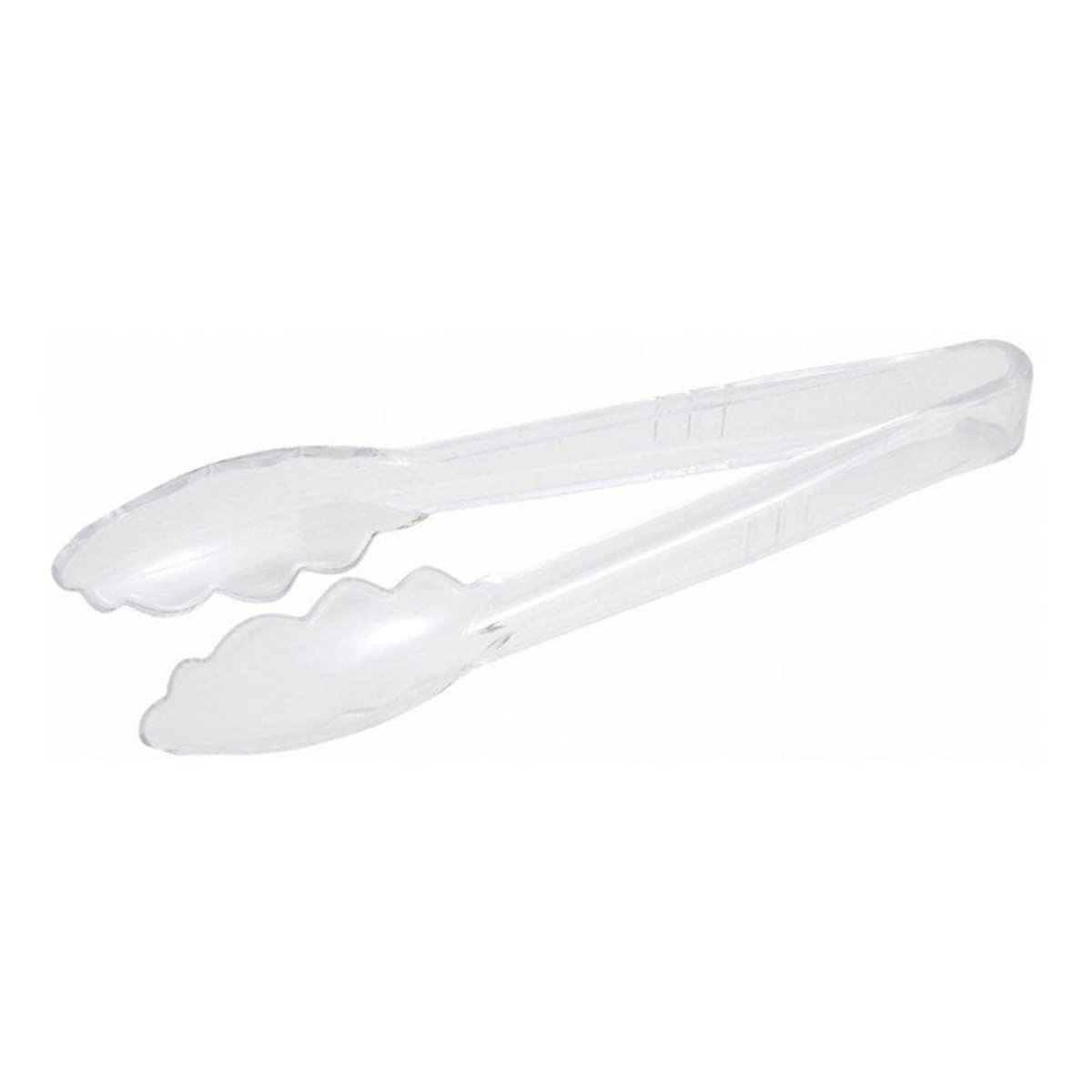 MADISON IMPORTS Disposable-Plasticware Clear Plastic Salad Tongs, 9 Inches, 2 Count 775310472563